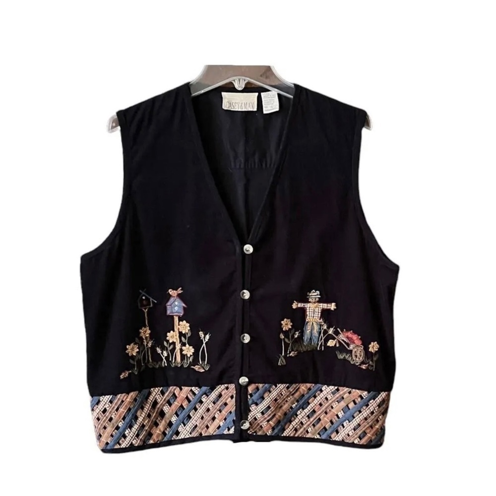 Vintage 80s autumn corduroys, Scarecrow, and pumkin vest